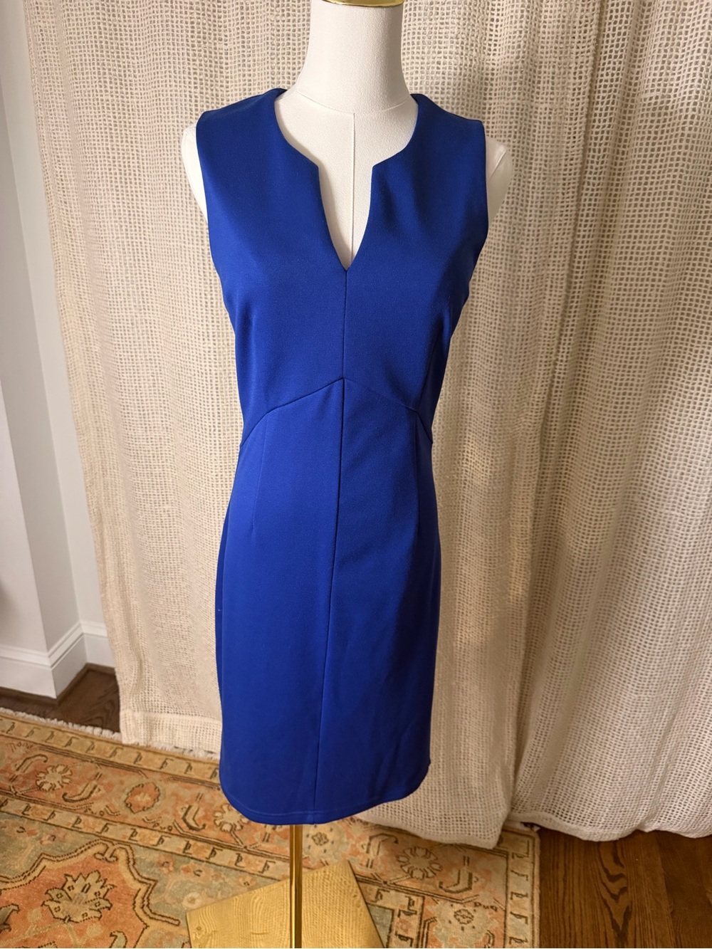 Classic Royal Blue Sleeveless Sheath Dress